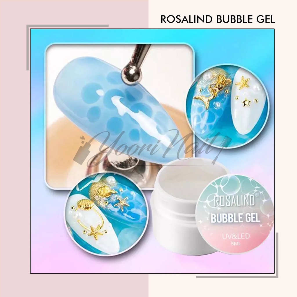 Rosalind bubble gel 5ml nail polish gel transparant uv led efek bubble