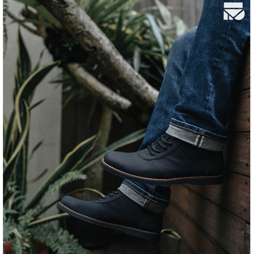 Alpha Black | Sepatu Vintage Klasik Sporty Pria/Cowok/Men - Boots - Original Footwear | FORIND x FSTP