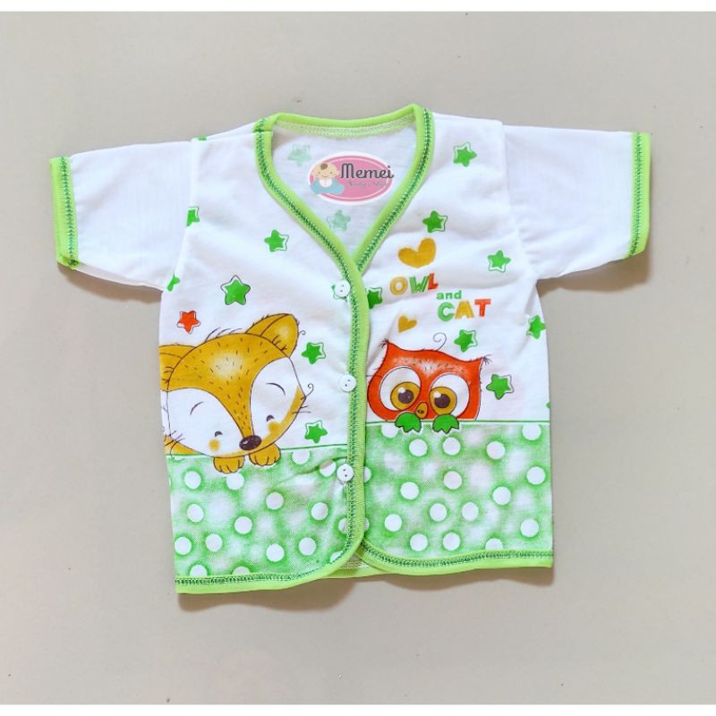 1 LUSIN (12 pcs) Baju bayi pendek KATUN halus berkualitas