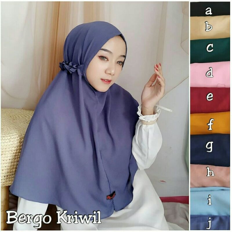 hijab instan bergo kriwil