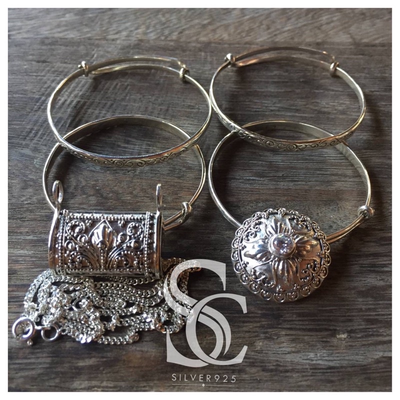 motif set gelang bayi tatahan bali//set komplit perak