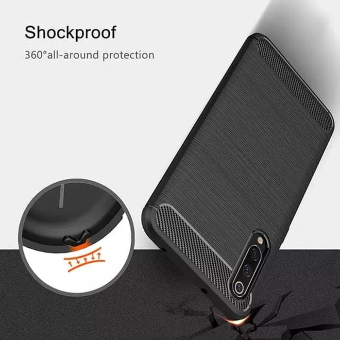 Xiaomi Mi 9 Mi9 Soft Case Brushed Carbon - Hitam