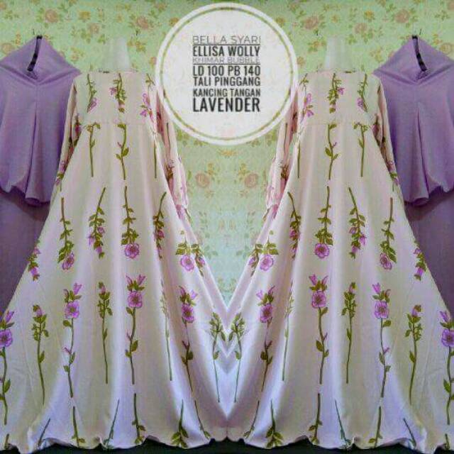 gamis lilac Torryburch set Khimar