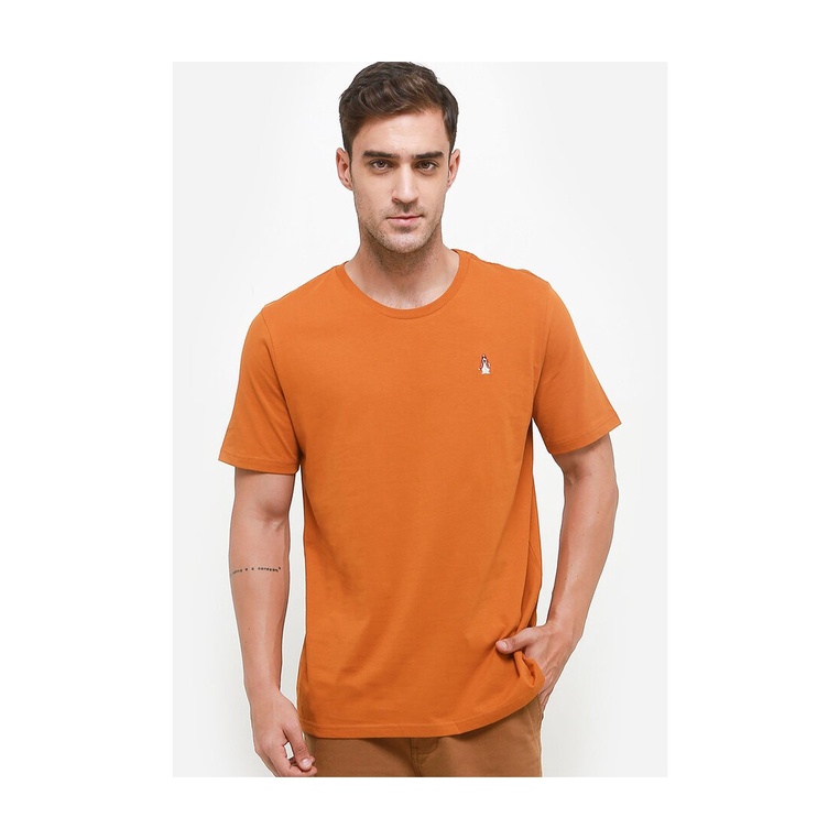 BAJU KAOS PRIA HUSH PUPPIES ORIGINAL CASUAL LENGAN PENDEK ORANGE HM18