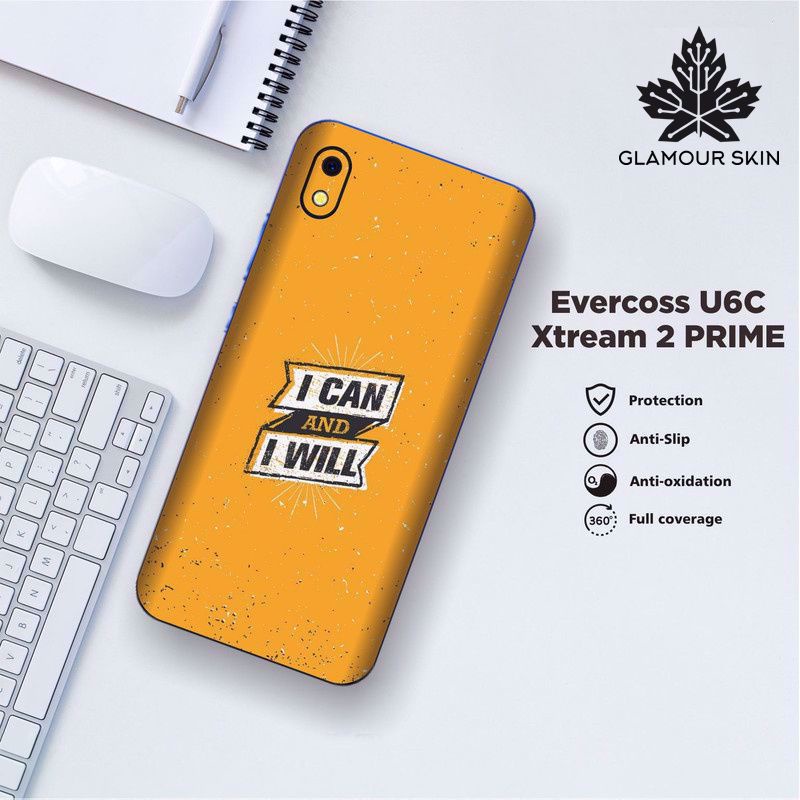 *2PCS* EVERCOSS U6C XTREAM 2 PRIME Garskin Case/Stiker Protector Free Custom & COD