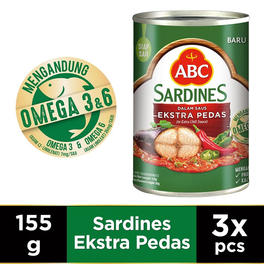 

PROMO ABC SARDEN SAUS EXTRA PEDAS 155 G - MULTI PACK 3 PCS TERMURAH