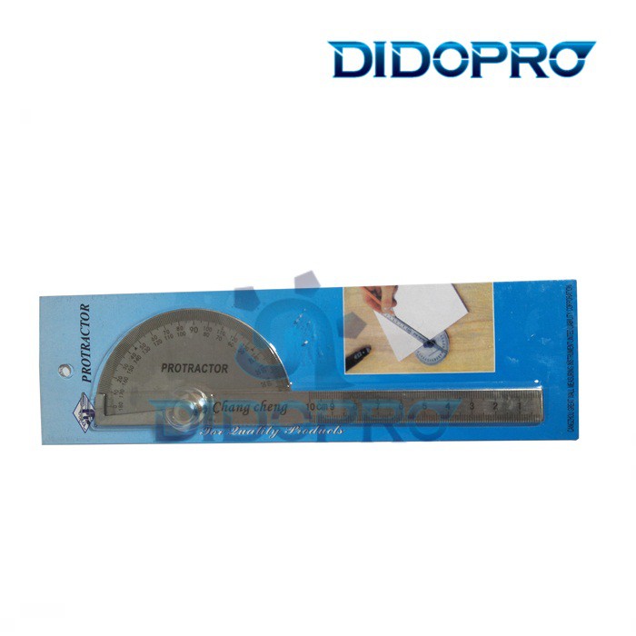 Penggaris Protractor Stainless Busur Derajat / Penggaris Sudut Derajat