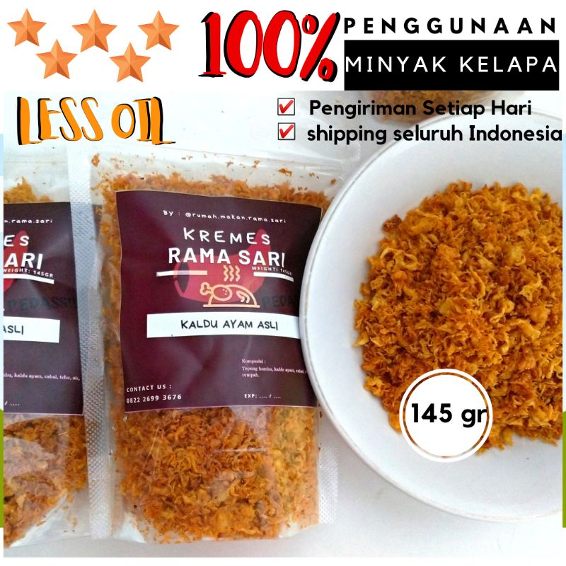 Kremes Pedas Rama Sari Kremesan Kaldu Ayam Asli Varian Rasa Pedas