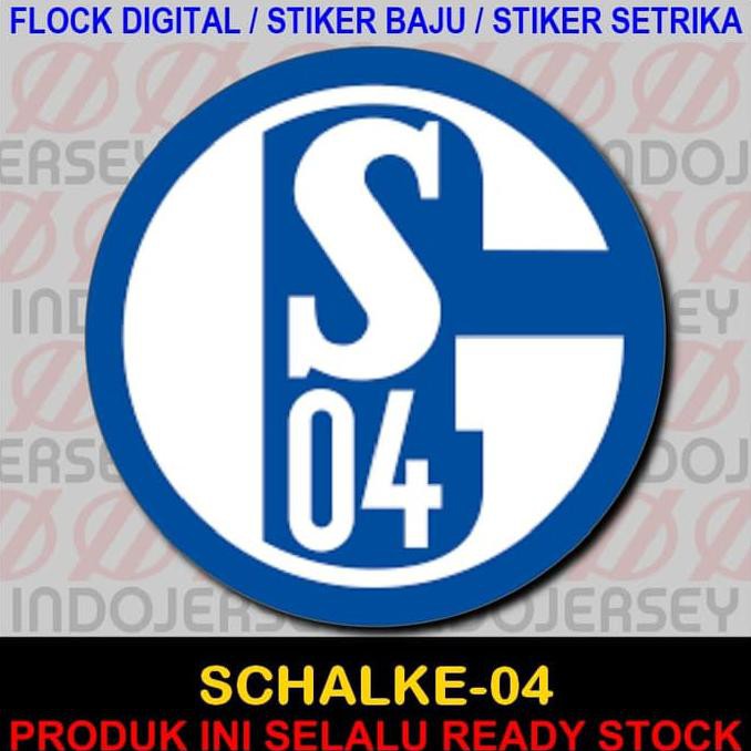 Ready Oke Patch Flock Setrika - Logo Jerman Bundesliga - Schalke 04 - Flock Standard