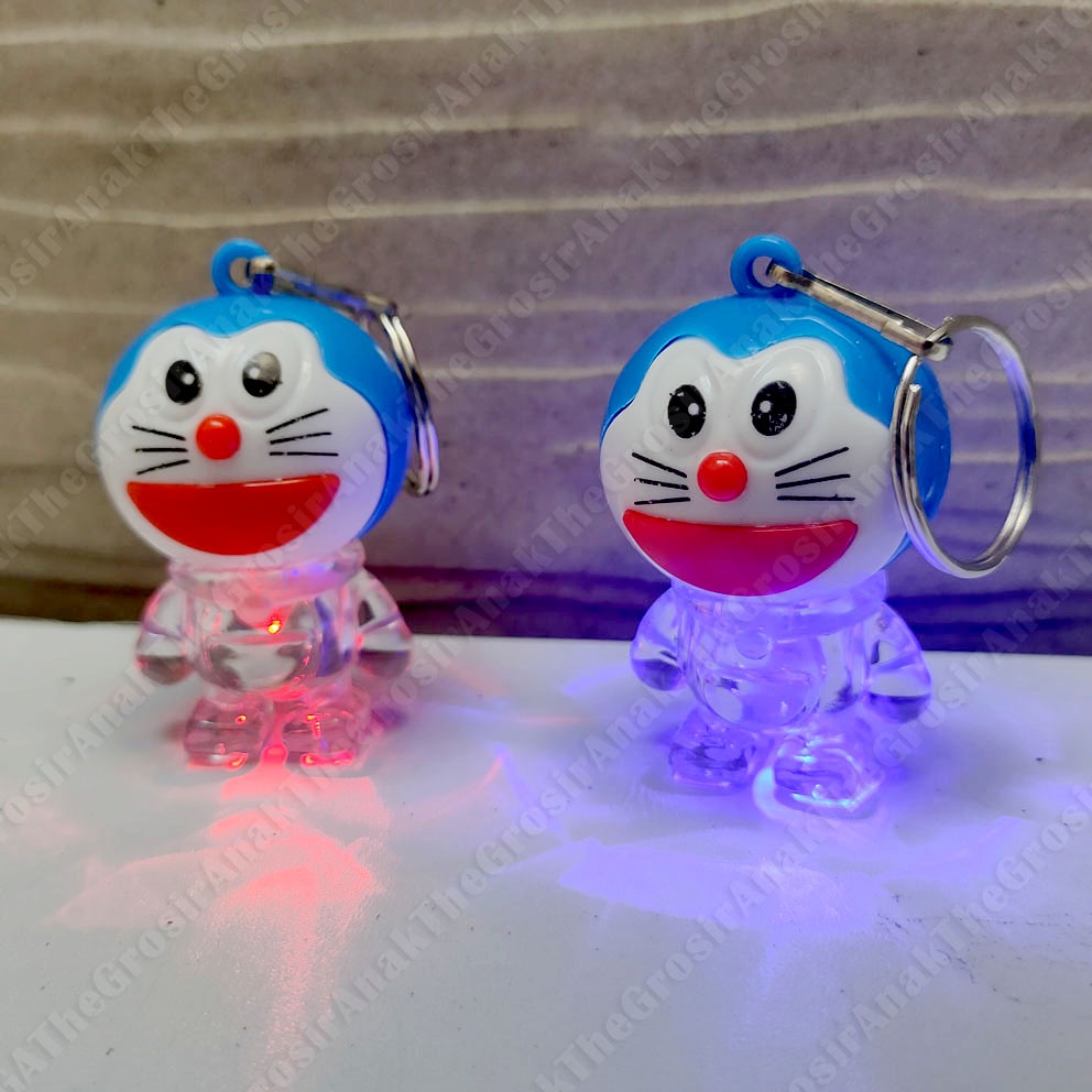 MURAH!!! GANCI DORAEMON LED GANTUNGAN KUNCI BISA NYALA
