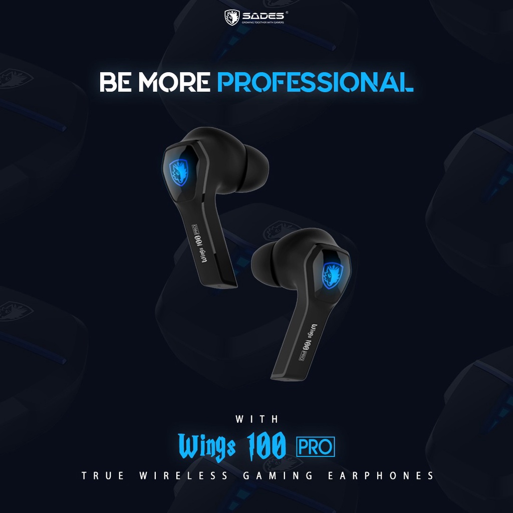 Sades TWS Wings 100 Pro Earphone - Gaming Earphone