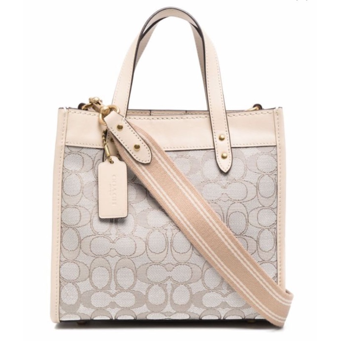 Coach Field Tote 22 In Signature Jacquard (C3865)