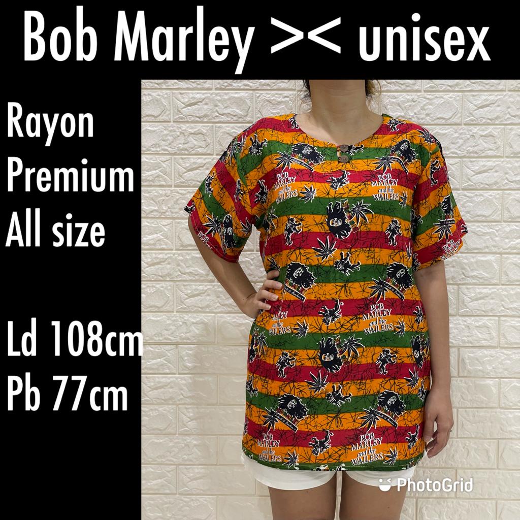 PROMO!!!BAJU BALI MOTIF BOB MARLEY ALL SIZE #UNISEX REAL PICT