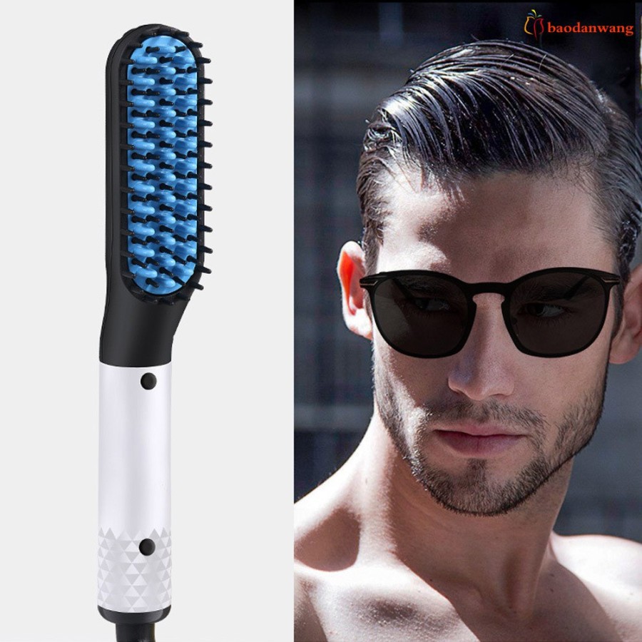 New Hair &amp; Beard Straightener For Men Brush Catok Sisir Pelurus Model Catokan Rambut Pria