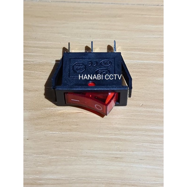 Saklar Switch ON OFF 3p + Lampu Kecil Besar Tipis 3pin