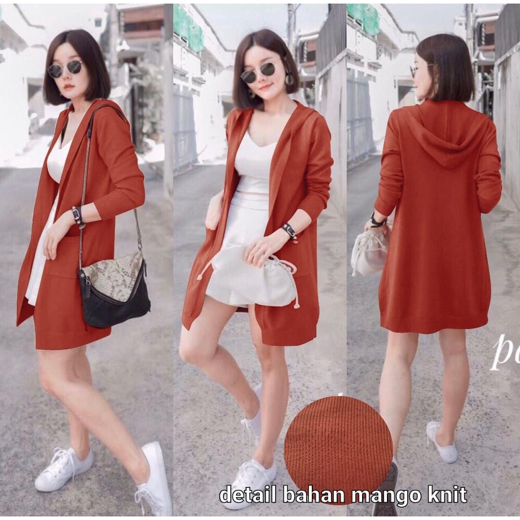 O2 Fashion / Cardi Hodie knit / bisa cod