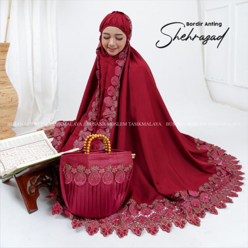Mukena Shehrazad Dewasa Jumbo Katun Rosella Silky Original
