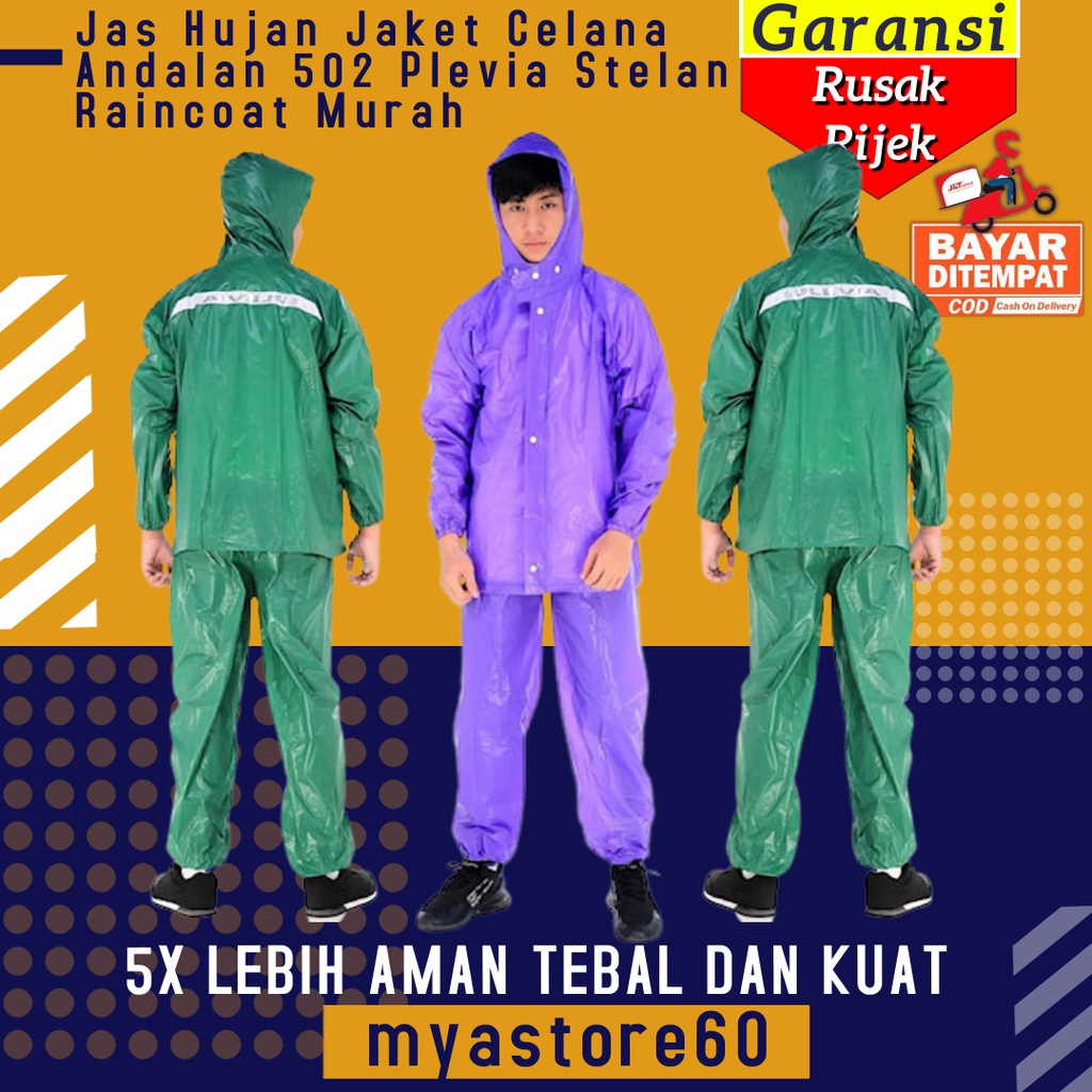 Promo Winter Season!!! Jas Hujan Ujan Cowok Cewek Jaket Mantel Hujan Ujan Cowo Cewe Celana Andalan 502 Plevia Stelan Raincoat Tahan Air Murah Terbaru Tebal Dan Kekinian