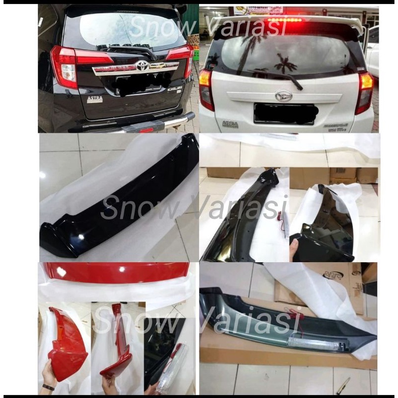 Spoiler Belakang Rear Calya Sigra 2016 2018 2021 Hitam Putih Abu Silver Merah Orange