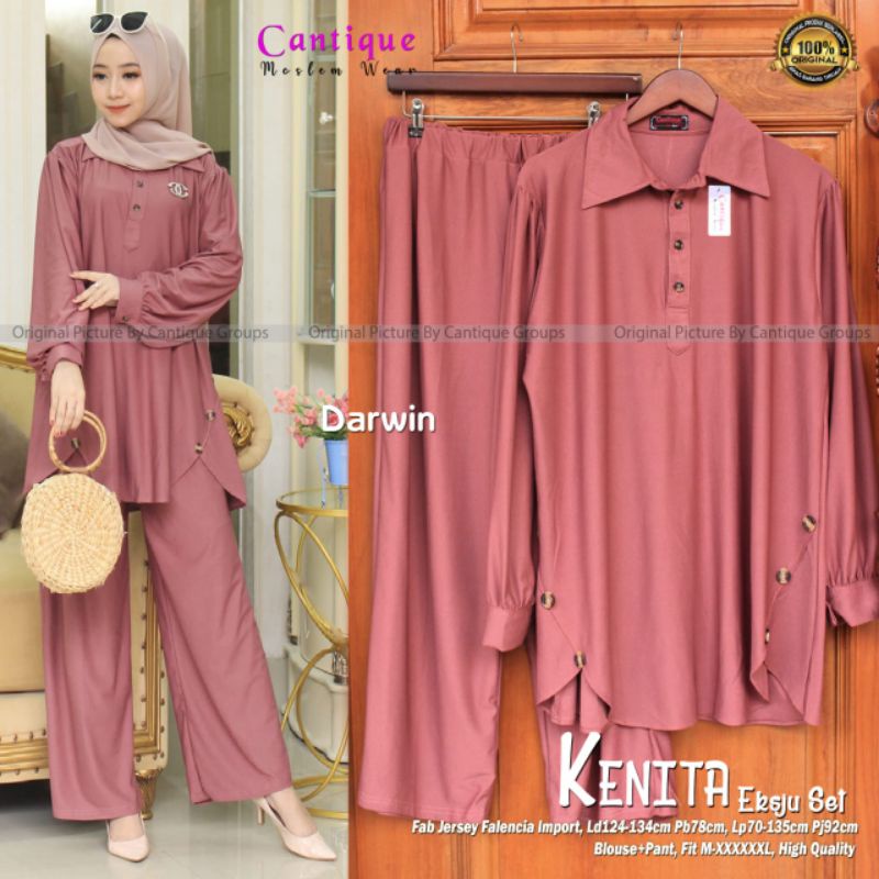 SETELAN WANITA KAOS JERSEY KENITA EKSJU SET BY CANTIQUE