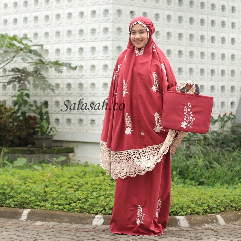 Mukena Rayon Bordir Cantik Mewah Terbaru 2022 Mukena Dewasa Renda Tunik