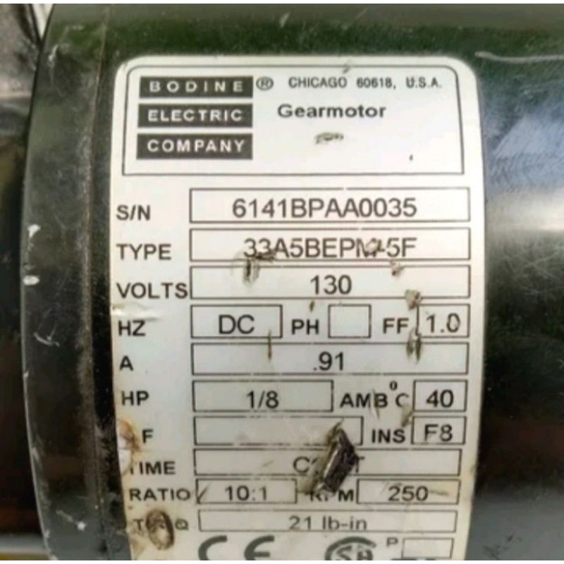 Dc Motor Gearbox  120V 250Rpm