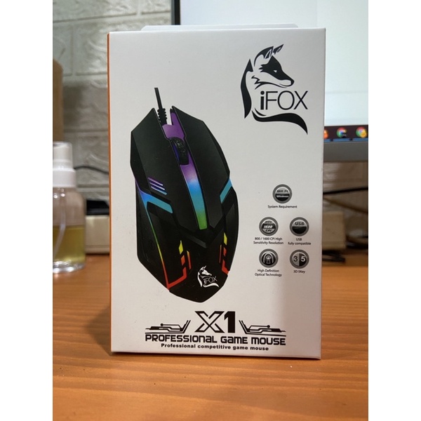 Mouse Gaming LED RGB Nous X1 Gamers - Mouse Kabel - Mouse Nuos Gaming