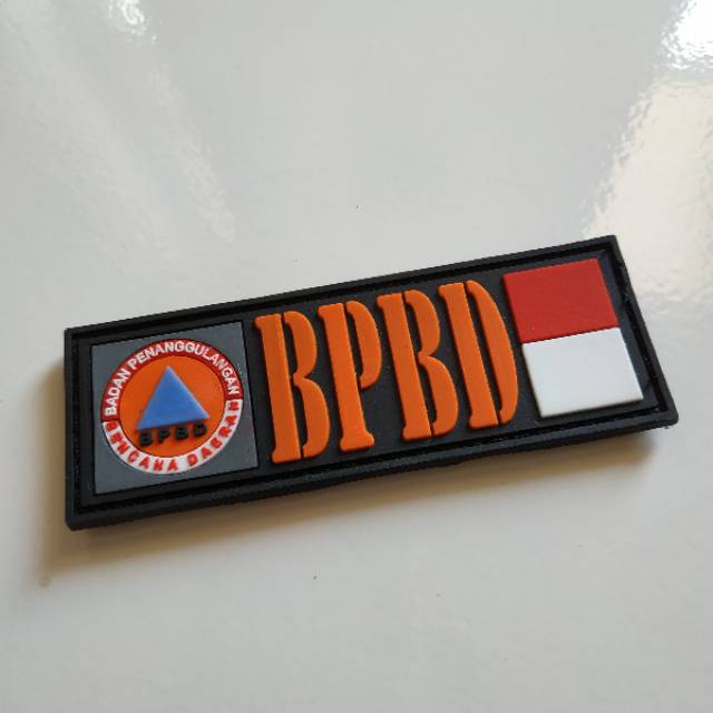 Patch rubber BPBD(BADAN PENANGGULANGAN BENCANA)/BNPB/TIMSAR/RESCUE/BASARNAS/tempelan karet velcro