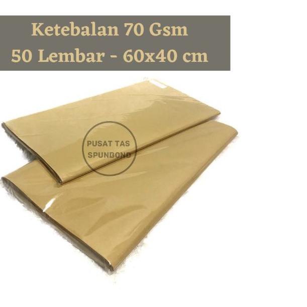

❉ Kertas Samson 50 lembar - 60x40 cm / Kertas Coklat / Kertas Packing / Kertas Bungkus ➤