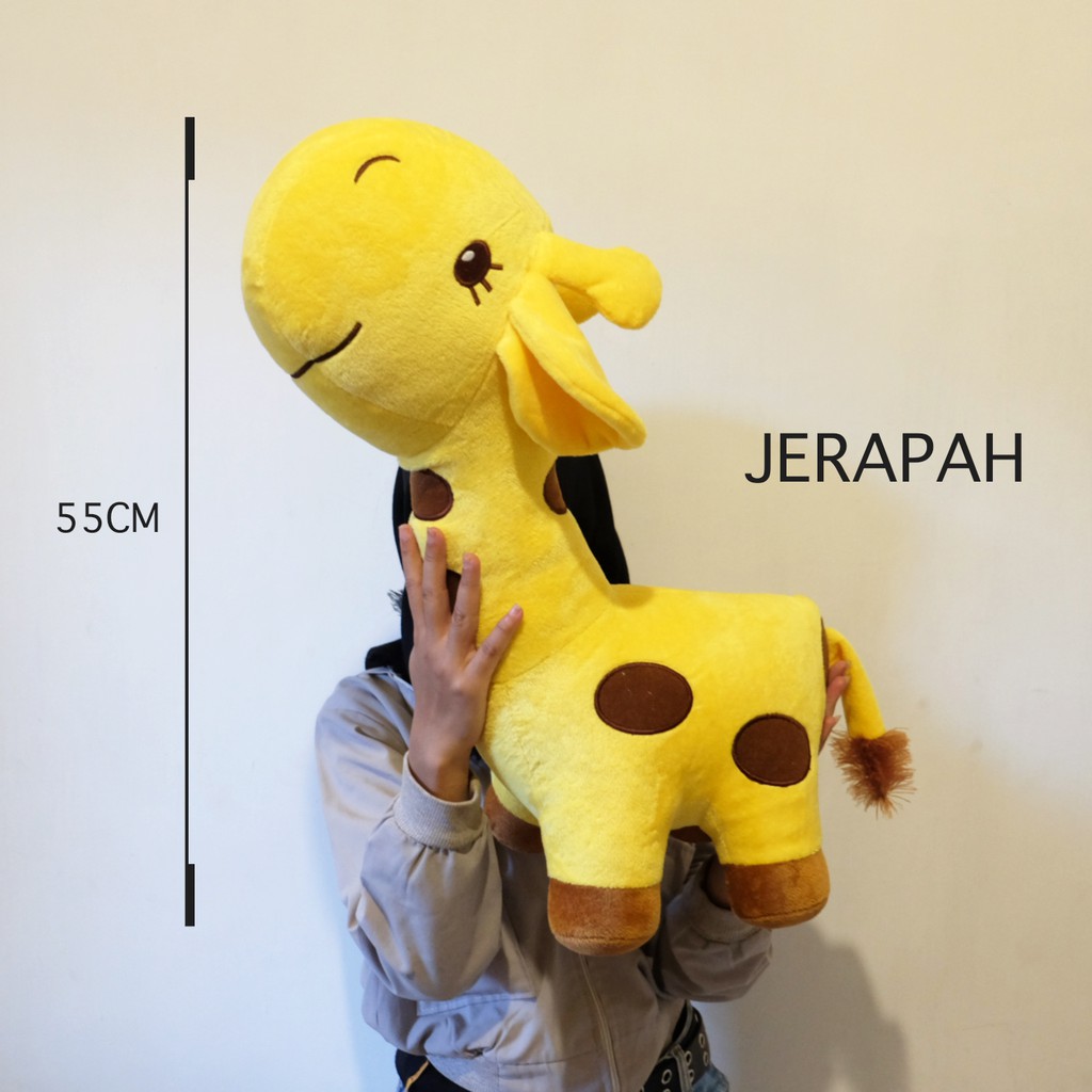 bantal guling boneka jerapah girrafe bahan lembut animal hewan safari