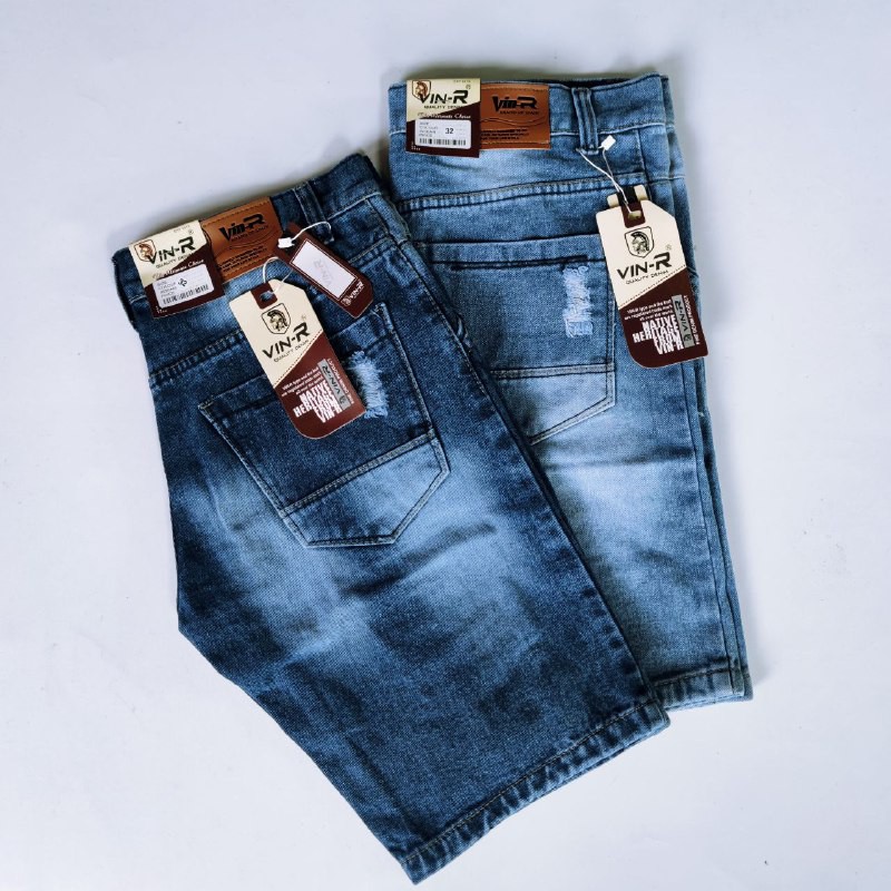 Celana jeans Pendek Sobek Pria Size 27-38