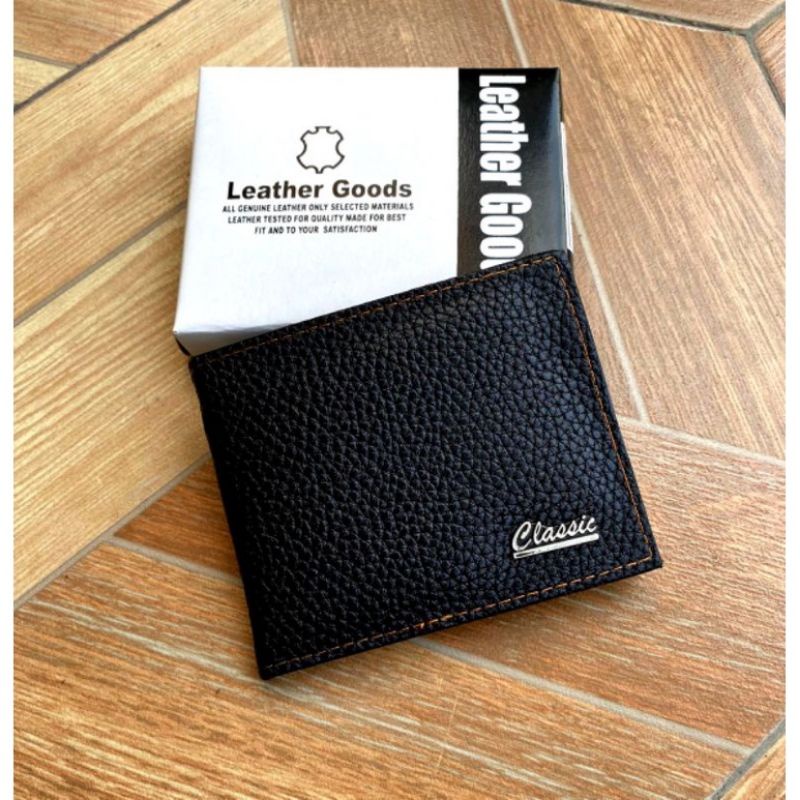 ✓PAKAI KOTAK✓Dompet Lipat Pria Motif CLASIC Dompet Terlaris Dompet Minimalis Pria Kekinian