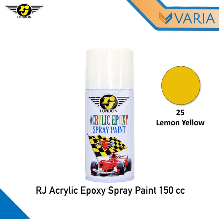 Cat Semprot RJ London Acrylic Epoxy Spray Paint 150 cc Lemon Yellow 25