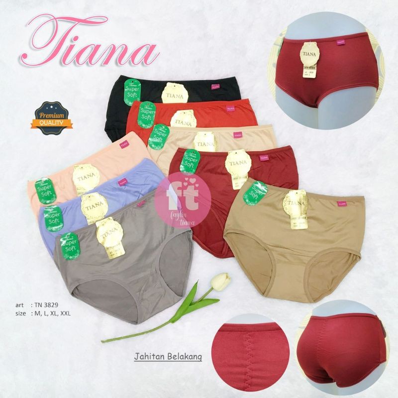 Celana dalam wanita polos Tiana bahan super adem dan elastis L,XL,XXL