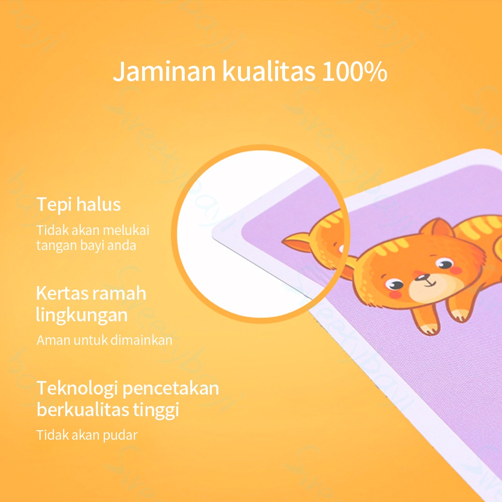 Sweetybayi Flashcard inggris anak Kartu pintar balita Flash card edukasi anak