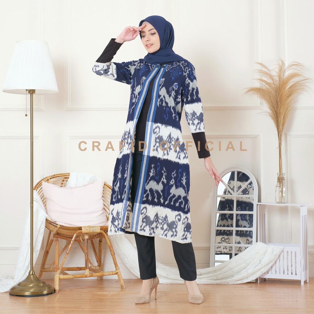 CRAFID HARA 03 Long Cardigan Full Tenun