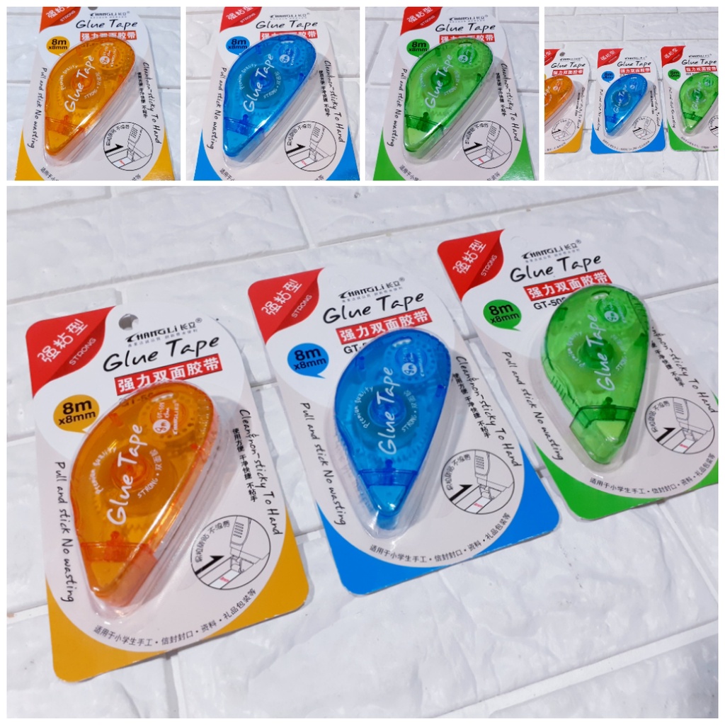 

ROYALSTATIONERY - Lem Kering GT-508 / Lem Kering Roll / Lem Kertas / GLUE TAPE UKURAN L