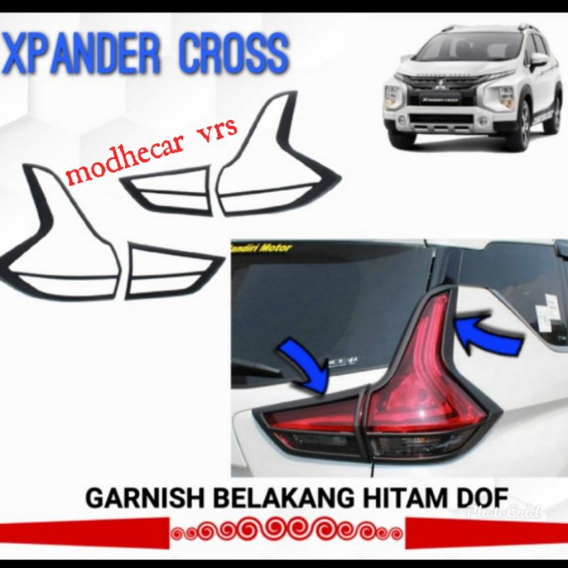 Garnish Belakang Xpander Cross hitam doff