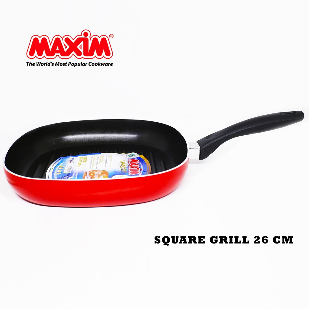 Maxim Wajan Valentino Square Grill 26 cm - Penggorengan Anti Lengket