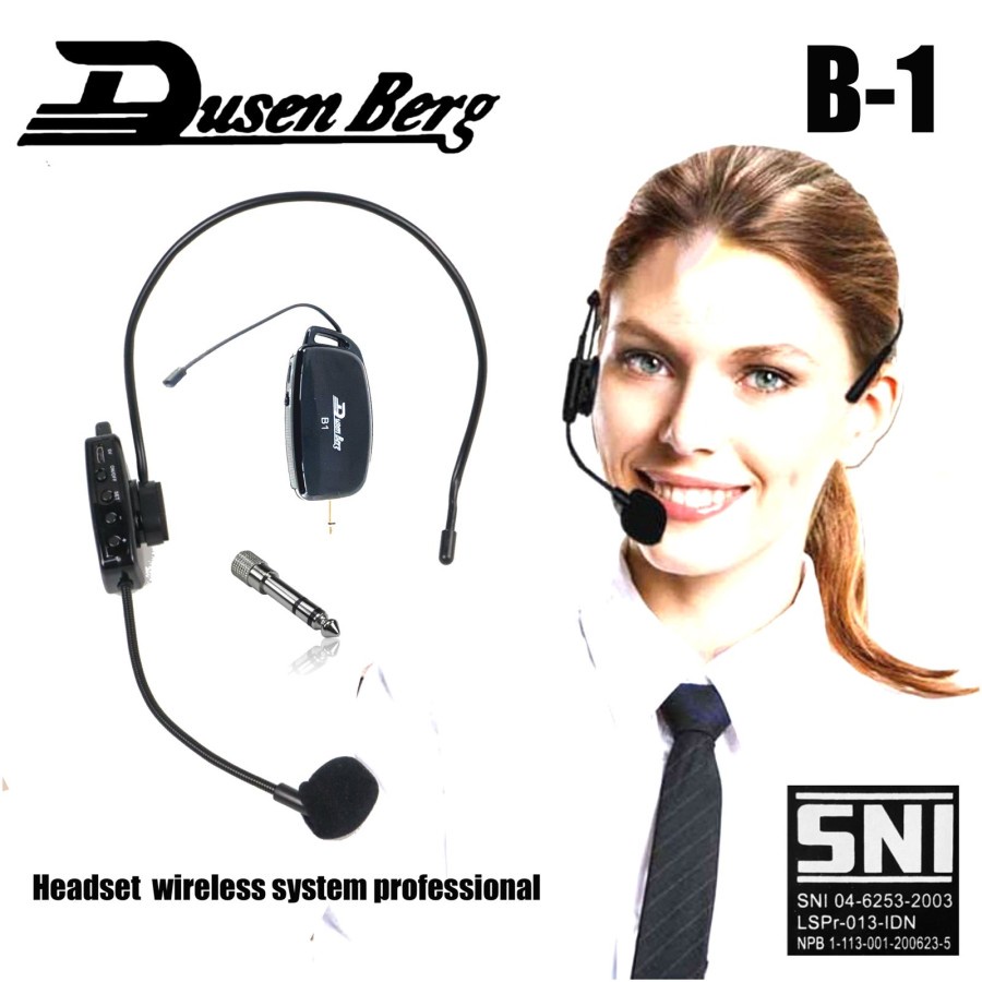 MICROPHONE MIC WIRELESS HEADSET BANDO IMAM PRESENTASI DUSENBERG B-1 ORIGINAL