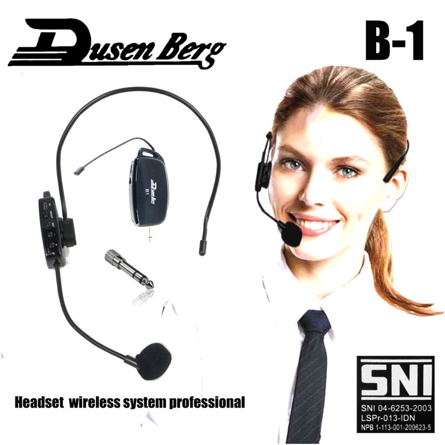 MICROPHONE MIC WIRELESS HEADSET BANDO IMAM PRESENTASI DUSENBERG B-1 ORIGINAL