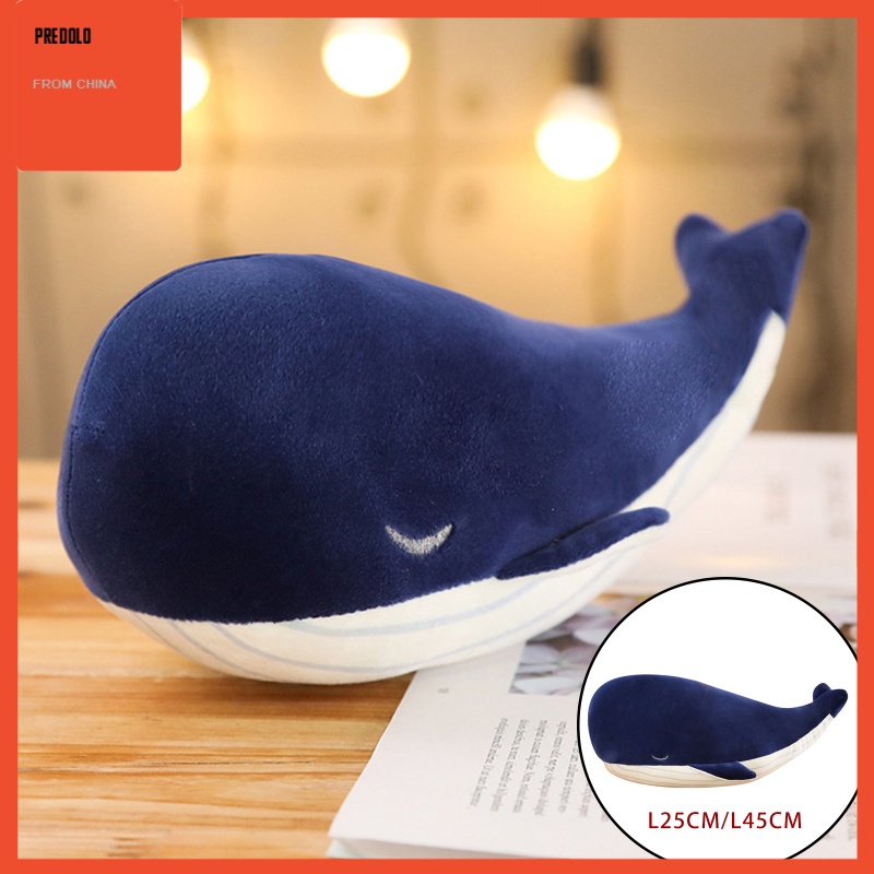 [In Stock] 1pc Plush Whale Toy Huggable Decorative Realistic Doll Pillow Xmas Present