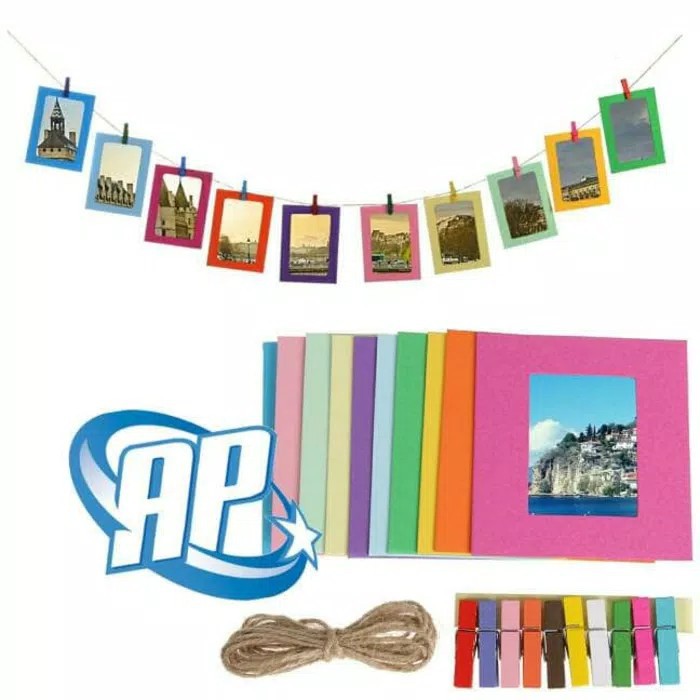 Frame Foto Gantung UK 4R Isi 7Pcs Warna-Warni