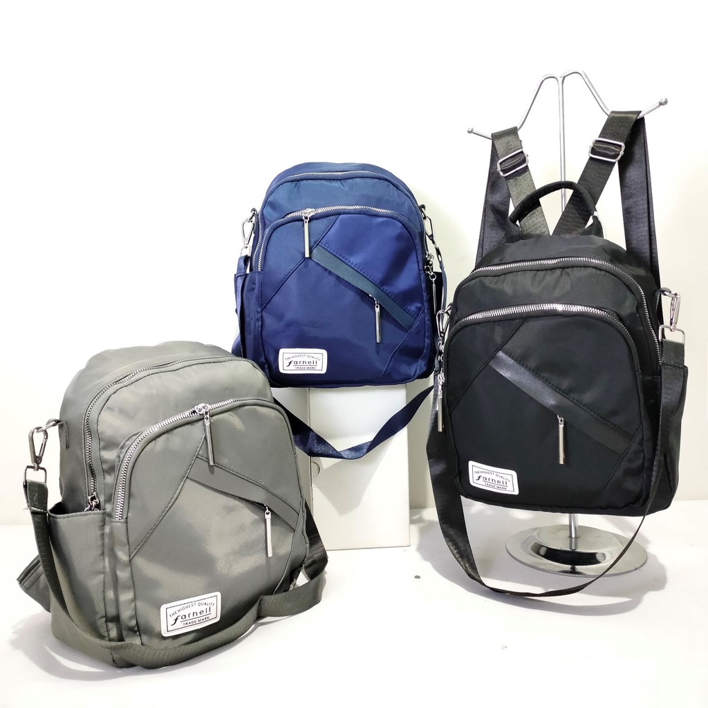 Terbaru! Ransel Wanita Import Farnell Tas Fashion Korea Jinjing Selempang 80-15  Stylish Backpack 3 in 1