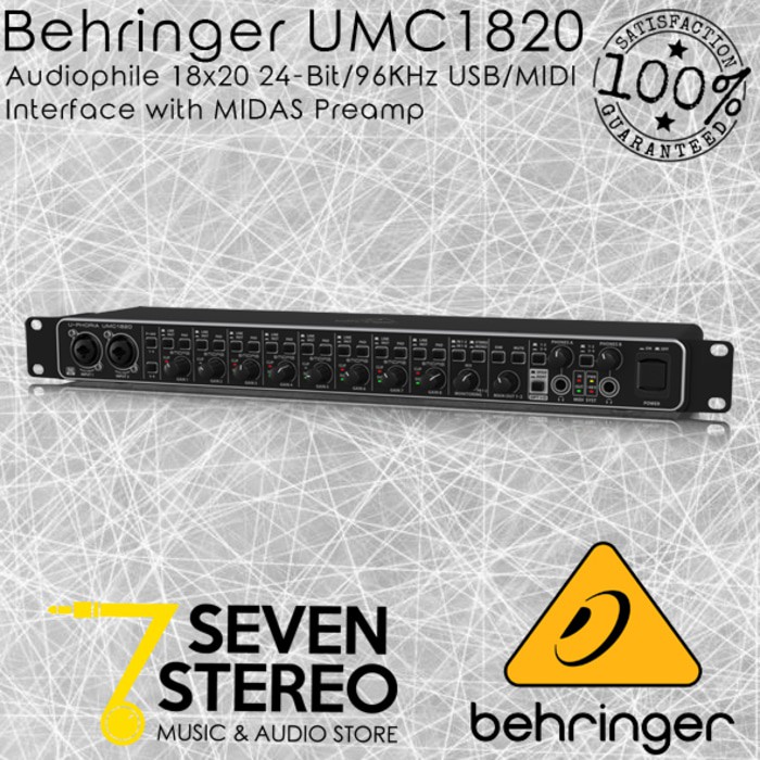 Behringer UMC1820 Soundcard USB Audio Interface 18 input 20 output