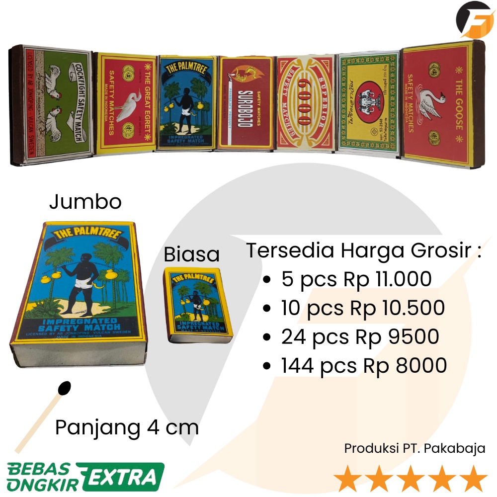 Korek api kayu Jumbo Jadul Korek kayu Kuno Koleksi Lengkap