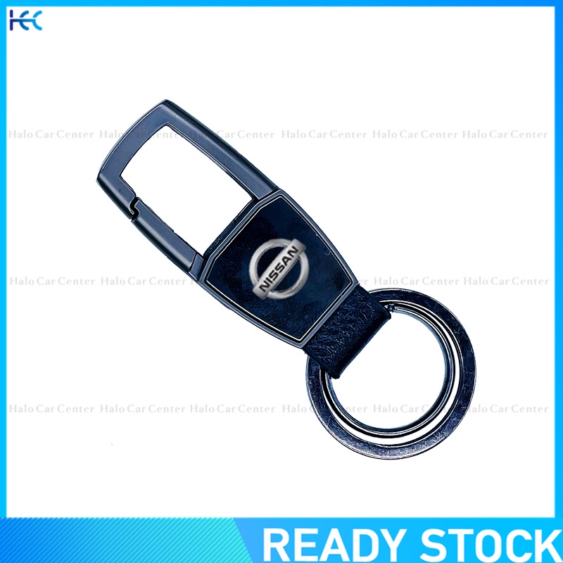 【Double Side Print】Creative Alloy Meta keychain with logo for Nissan