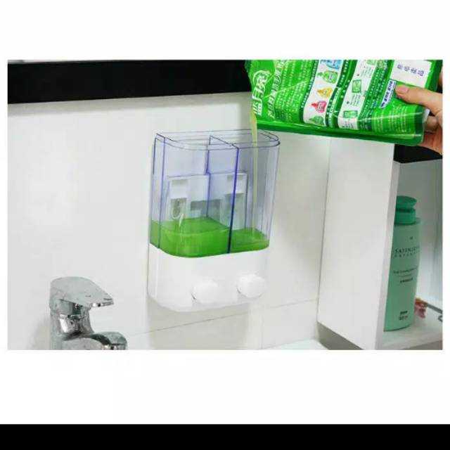 Termurah Dispenser Sabun Double / Wadah Sabun Cair 9YpRb76cErxAYk