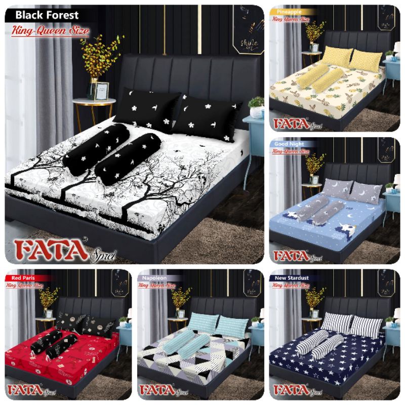 FATA - Sprei FATA Minimalis Ukuran King 180x200 / Queen 160x200