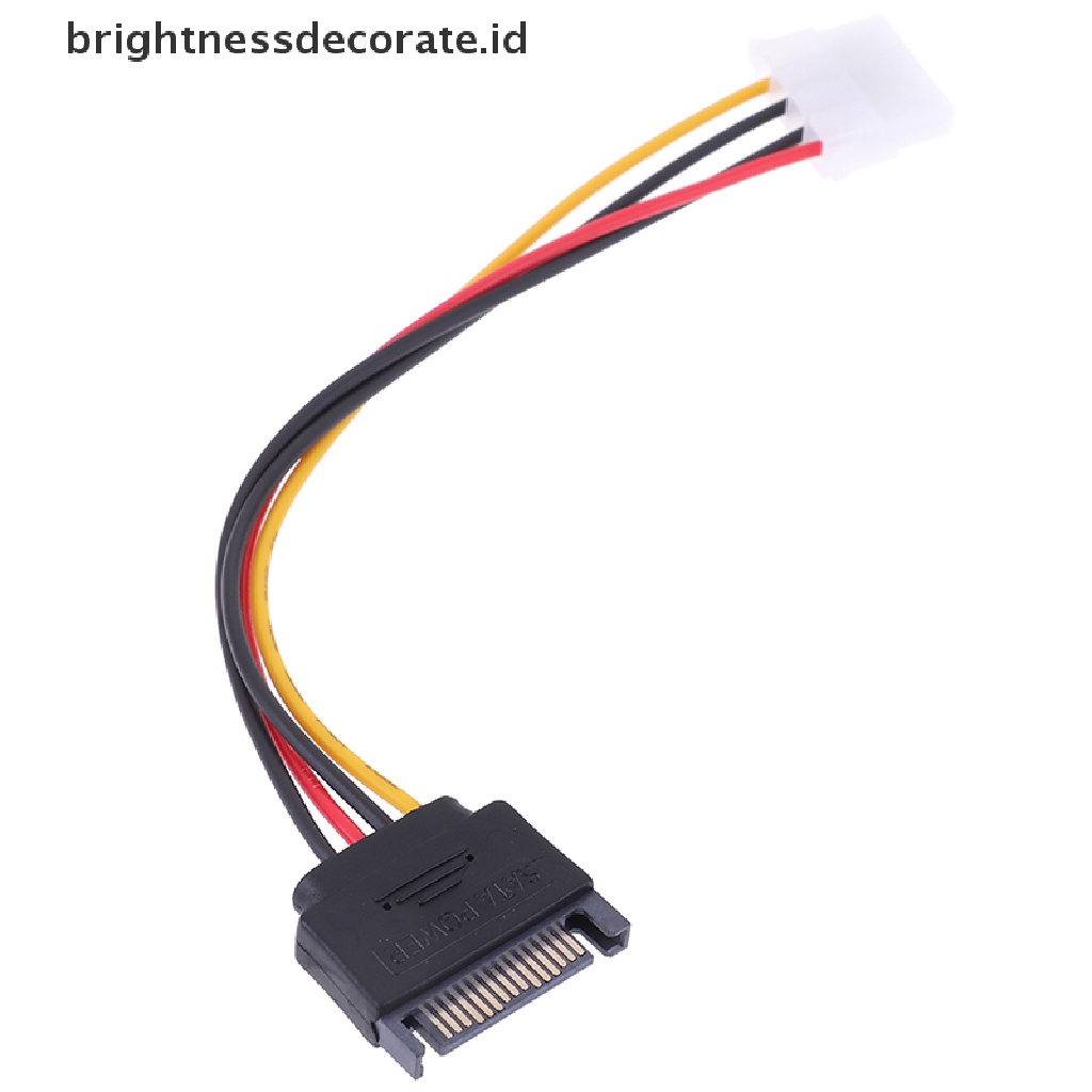 Kabel Power Adapter Sata To Ide 15 Pin Sata Male To Molex Ide 4 Pin Female